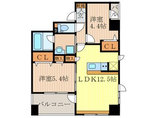 グラシア清水五条の物件間取画像